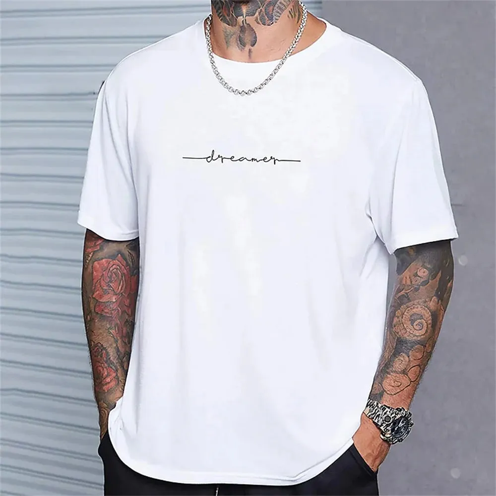 Simple Summer Men's T-shirt High-quality