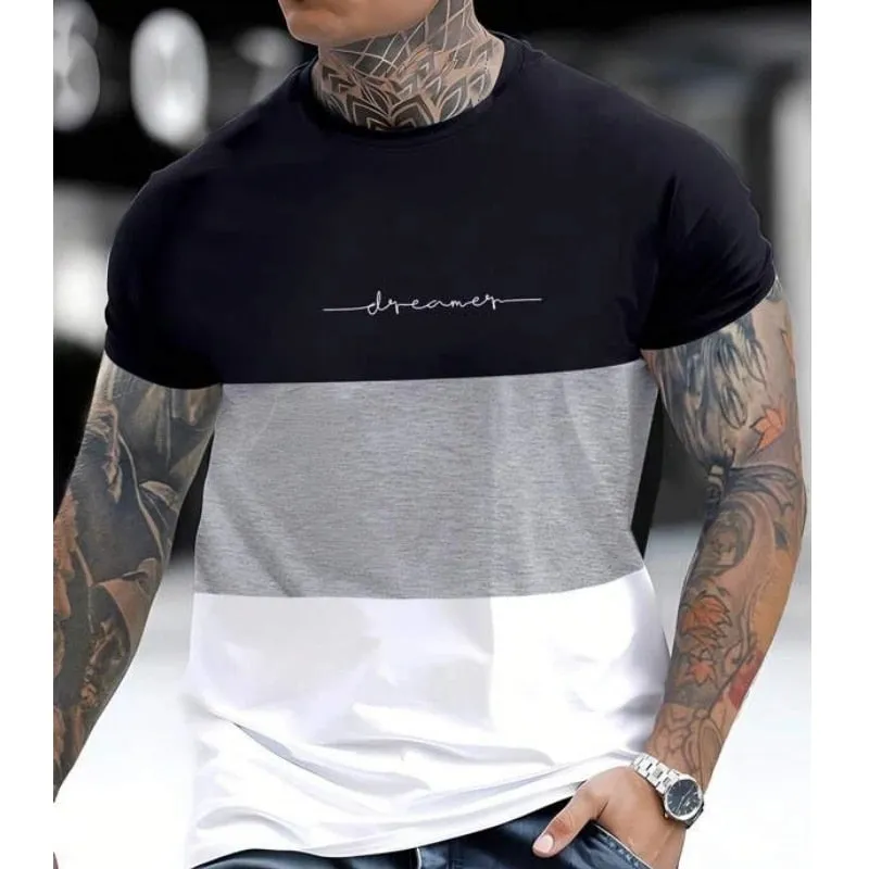 Simple Summer Men's T-shirt High-quality