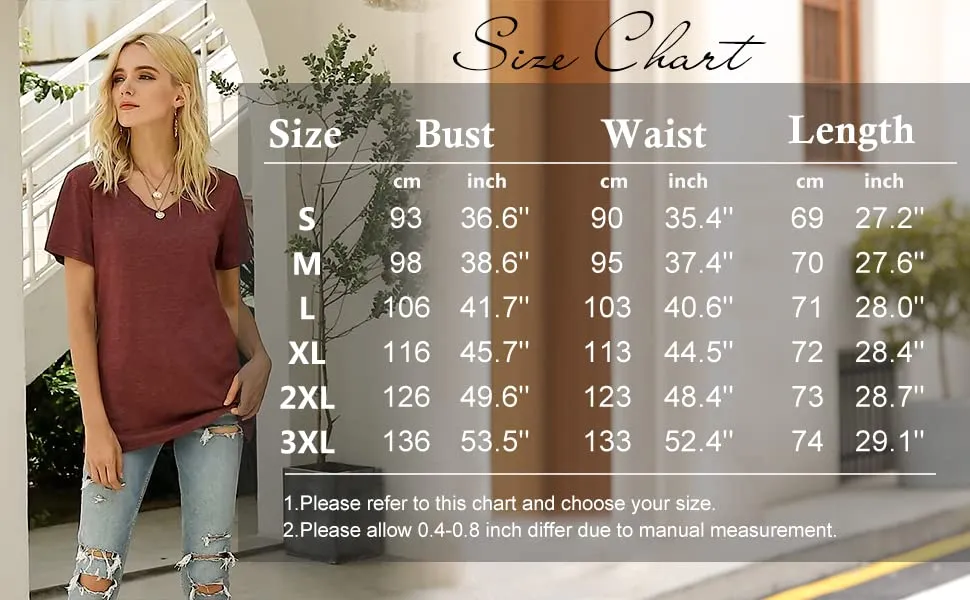 Sipaya Womens Tops V-Neck T Shirts Summer Short Sleeve Plain T-Shirts 2024 Loose Fitting Grey