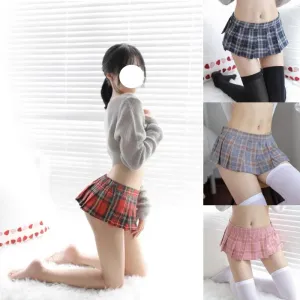 Skirts Plaid Cosplay Skirt Porn Summer Schoolgirl Pleated Skirts Japanese Style Women Clubwear mini Skirt
