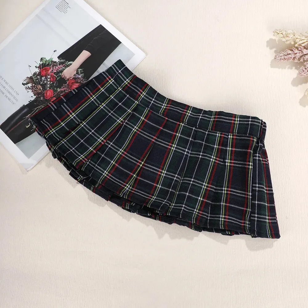 Skirts Plaid Cosplay Skirt Porn Summer Schoolgirl Pleated Skirts Japanese Style Women Clubwear mini Skirt