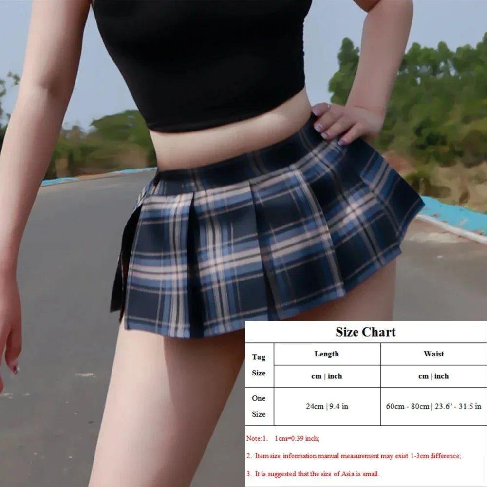 Skirts Plaid Cosplay Skirt Porn Summer Schoolgirl Pleated Skirts Japanese Style Women Clubwear mini Skirt