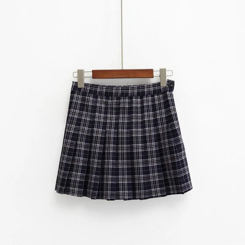 Skirts womens korean style plaid pleated skirt rock kawaii high waist fashion women clothing