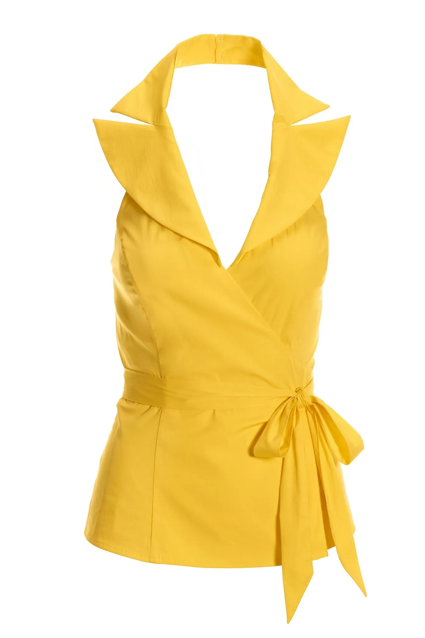 Sleeveless Halter Wrap Top Dandelion
