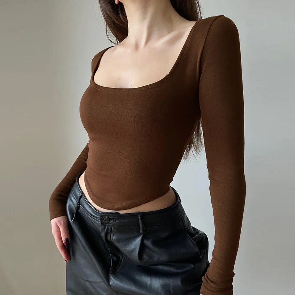 Slim Sexy And Simple Casual Top