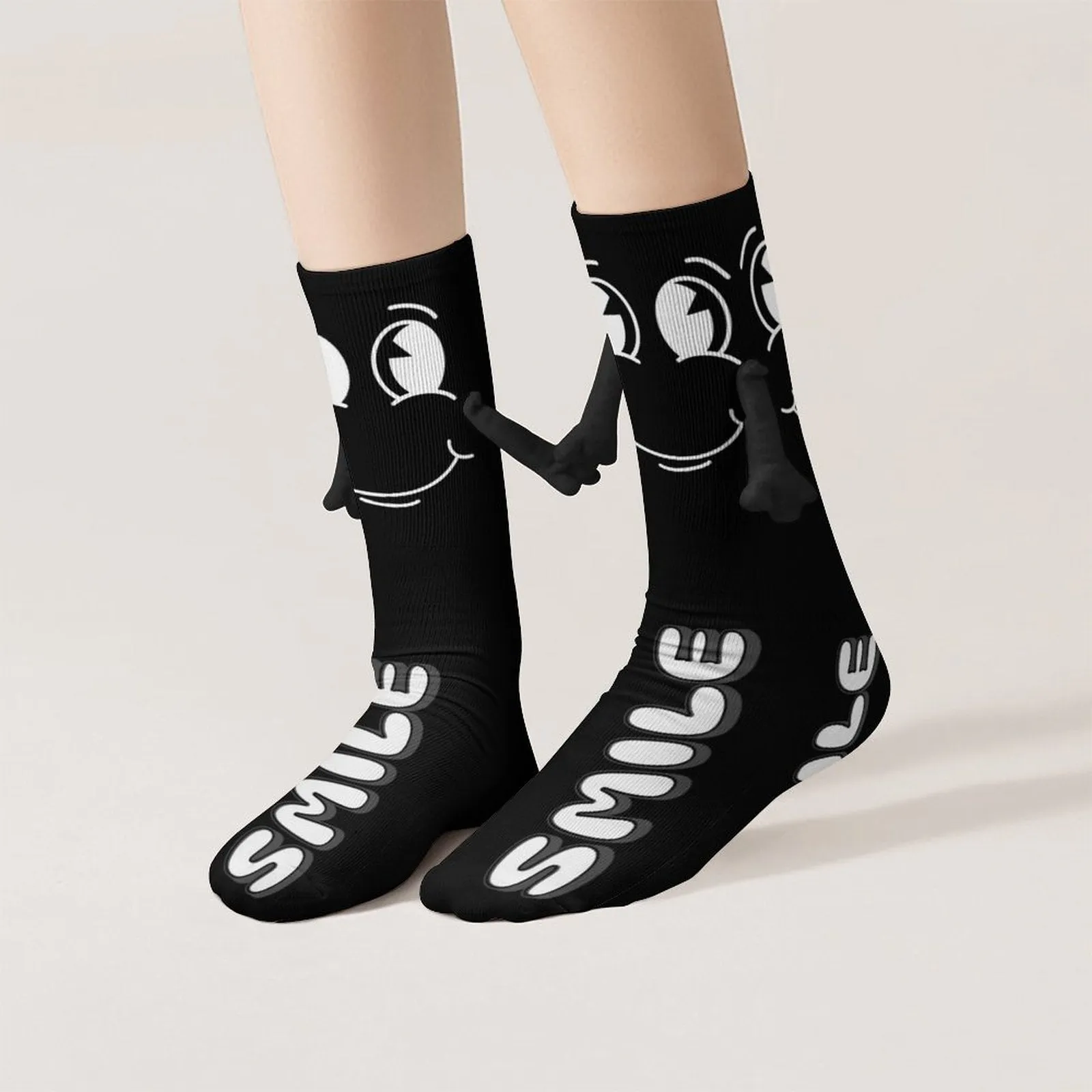 Smile Buddy - Magnetic Holding Hands Funny Socks