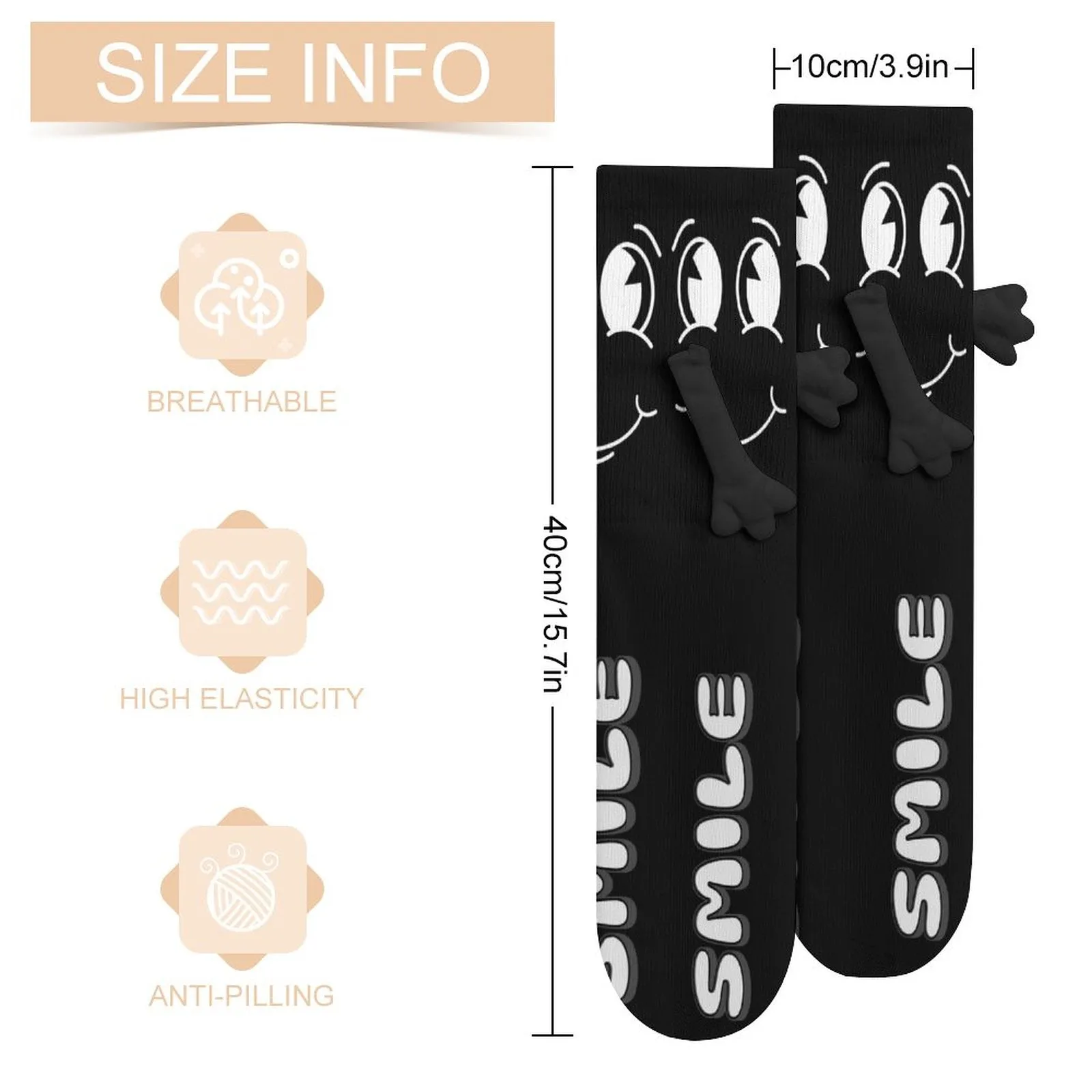 Smile Buddy - Magnetic Holding Hands Funny Socks