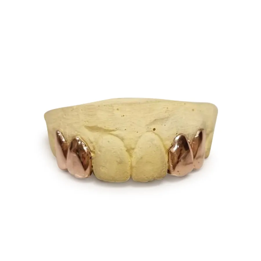 SOLID 10K GOLD: CHOICE OF 4 TOP OR 4 BOTTOM (SPLIT IN MIDDLE)