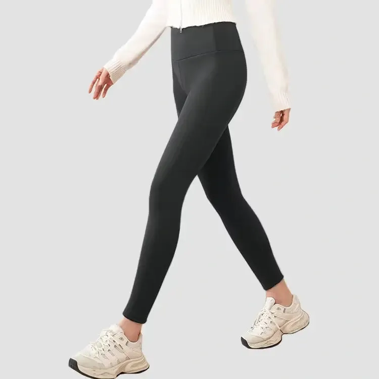 Solid high-waisted yoga pants Scrunched Butt Yoga Gym Pants  Fitness Leggings with fleece lining