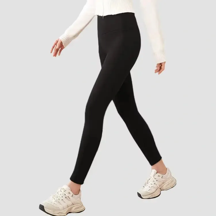 Solid high-waisted yoga pants Scrunched Butt Yoga Gym Pants  Fitness Leggings with fleece lining