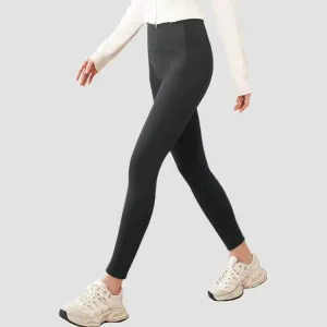 Solid high-waisted yoga pants Scrunched Butt Yoga Gym Pants  Fitness Leggings with fleece lining