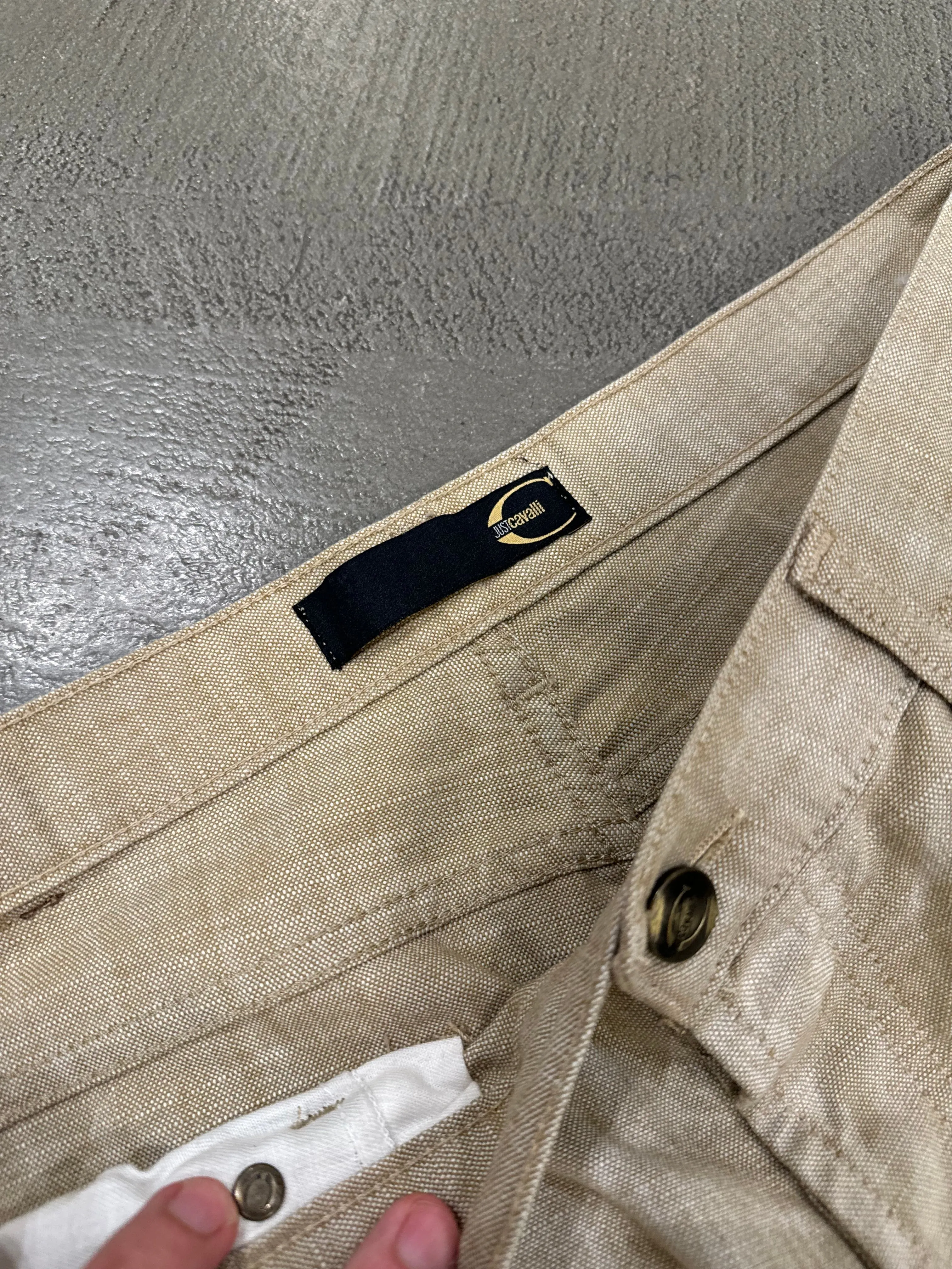 S/S 2003 Cavalli wrinkle shades cotton pants