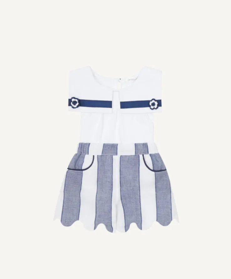SS25 Deolinda - Blue/White Stripe Dress