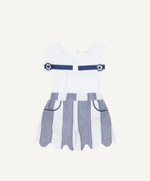 SS25 Deolinda - Blue/White Stripe Dress