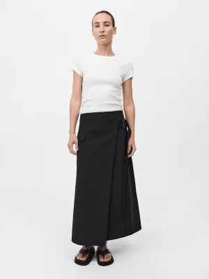St. Agni Utility Wrap Skirt Black