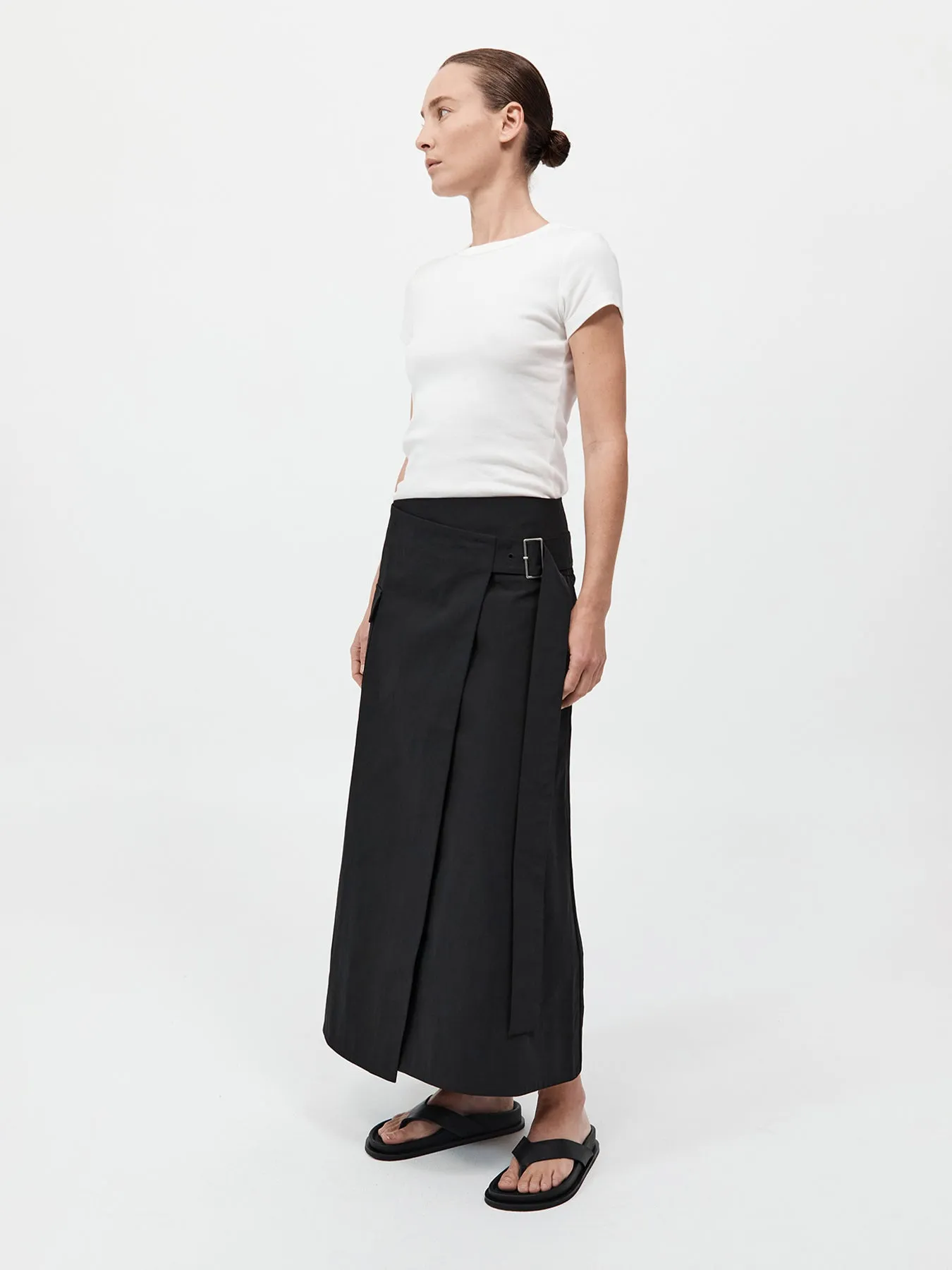 St. Agni Utility Wrap Skirt Black