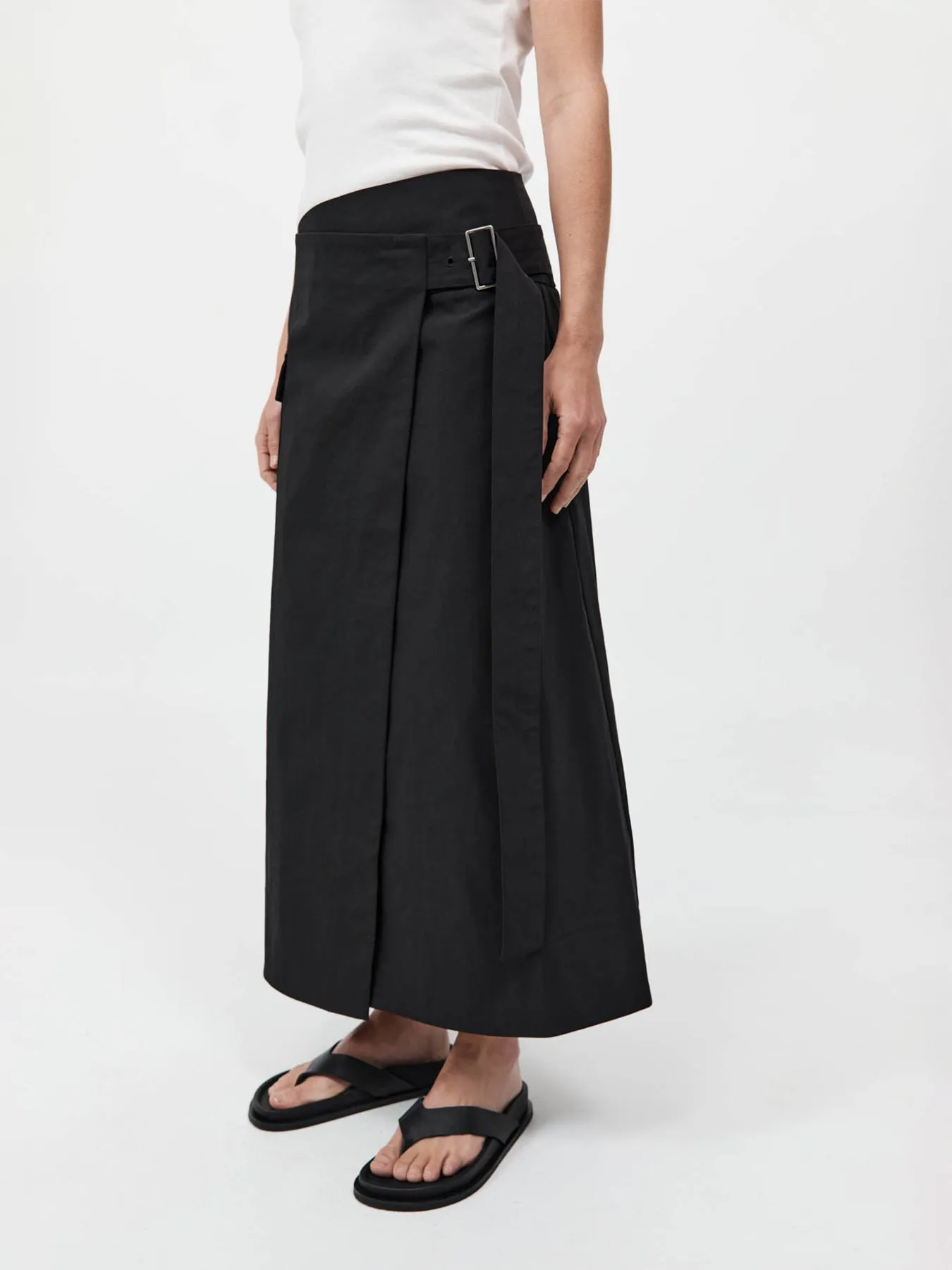 St. Agni Utility Wrap Skirt Black