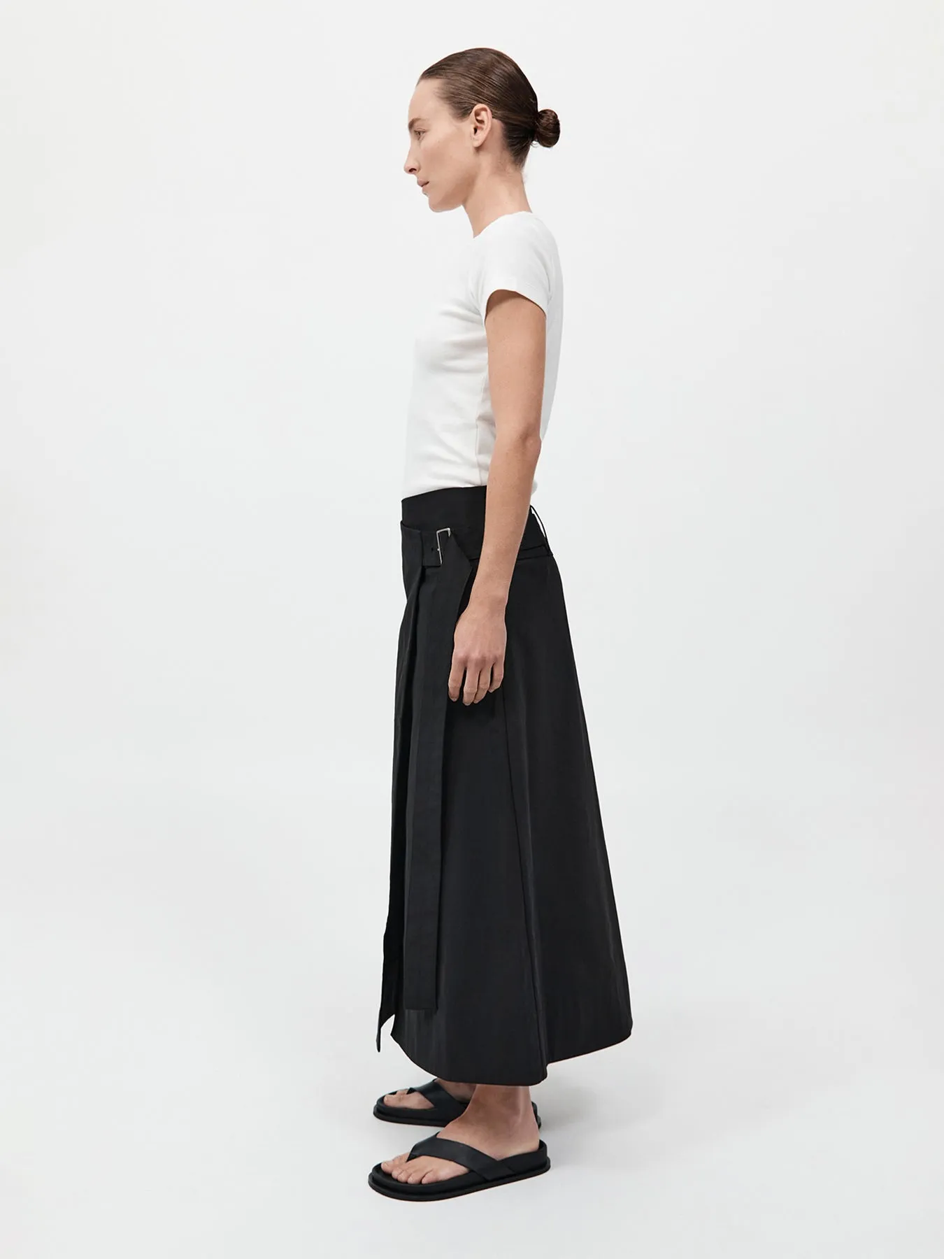 St. Agni Utility Wrap Skirt Black