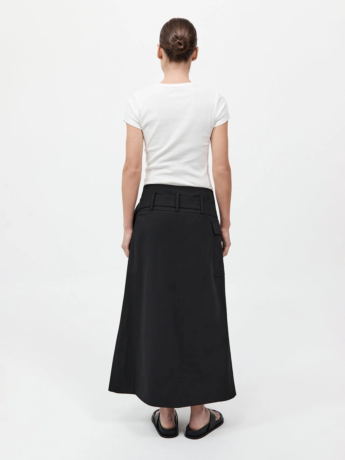 St. Agni Utility Wrap Skirt Black
