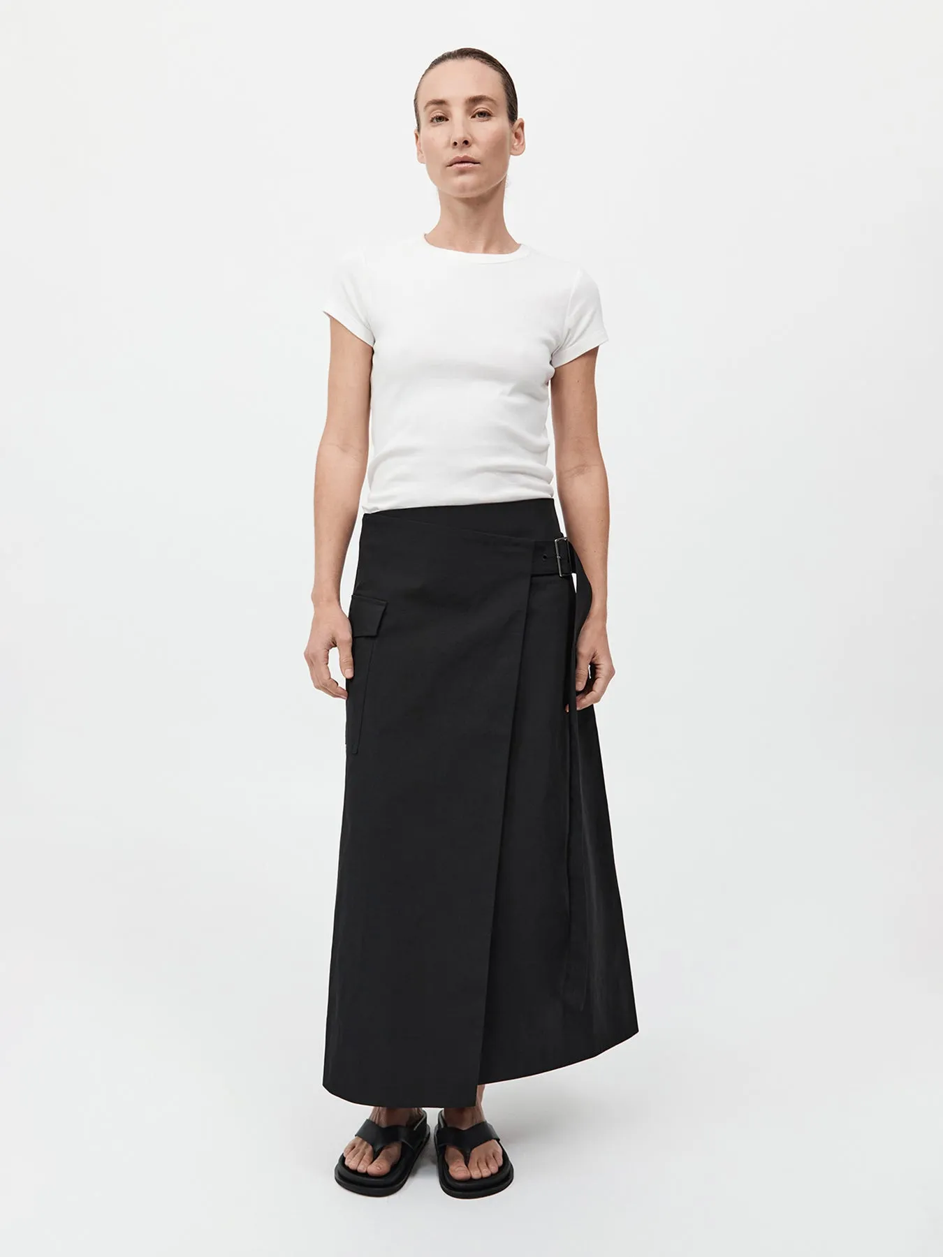 St. Agni Utility Wrap Skirt Black