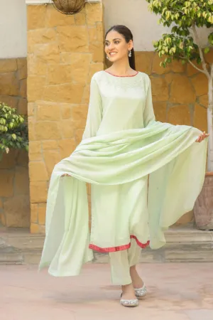 Stella Hand embellished shirt with pants & dupatta 3-Piece Stitched