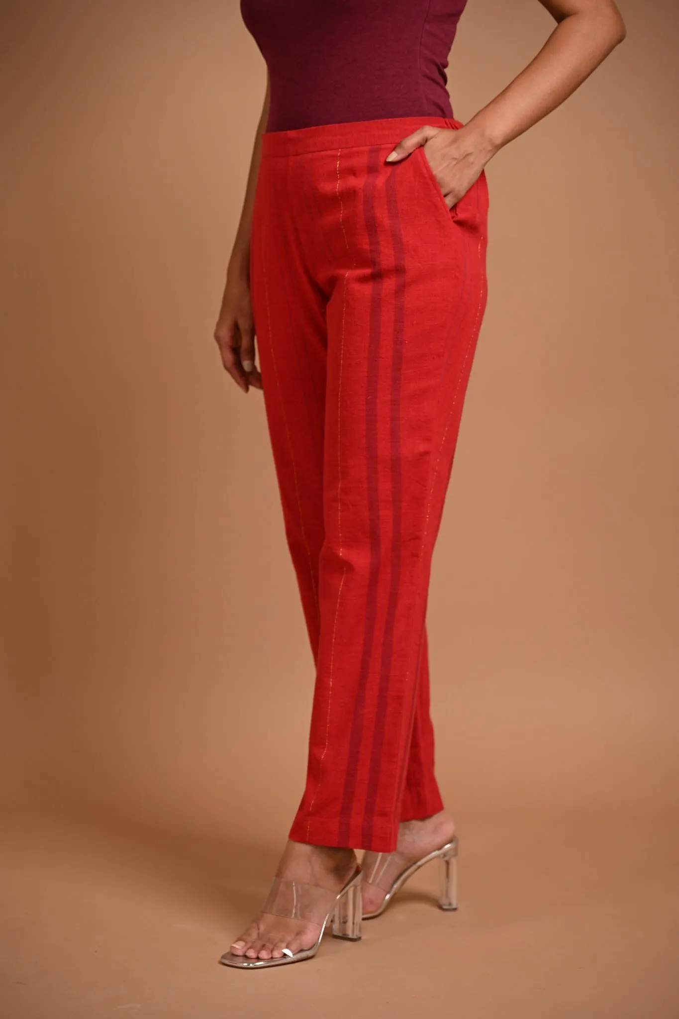 Straight Cut Pants with Pocket