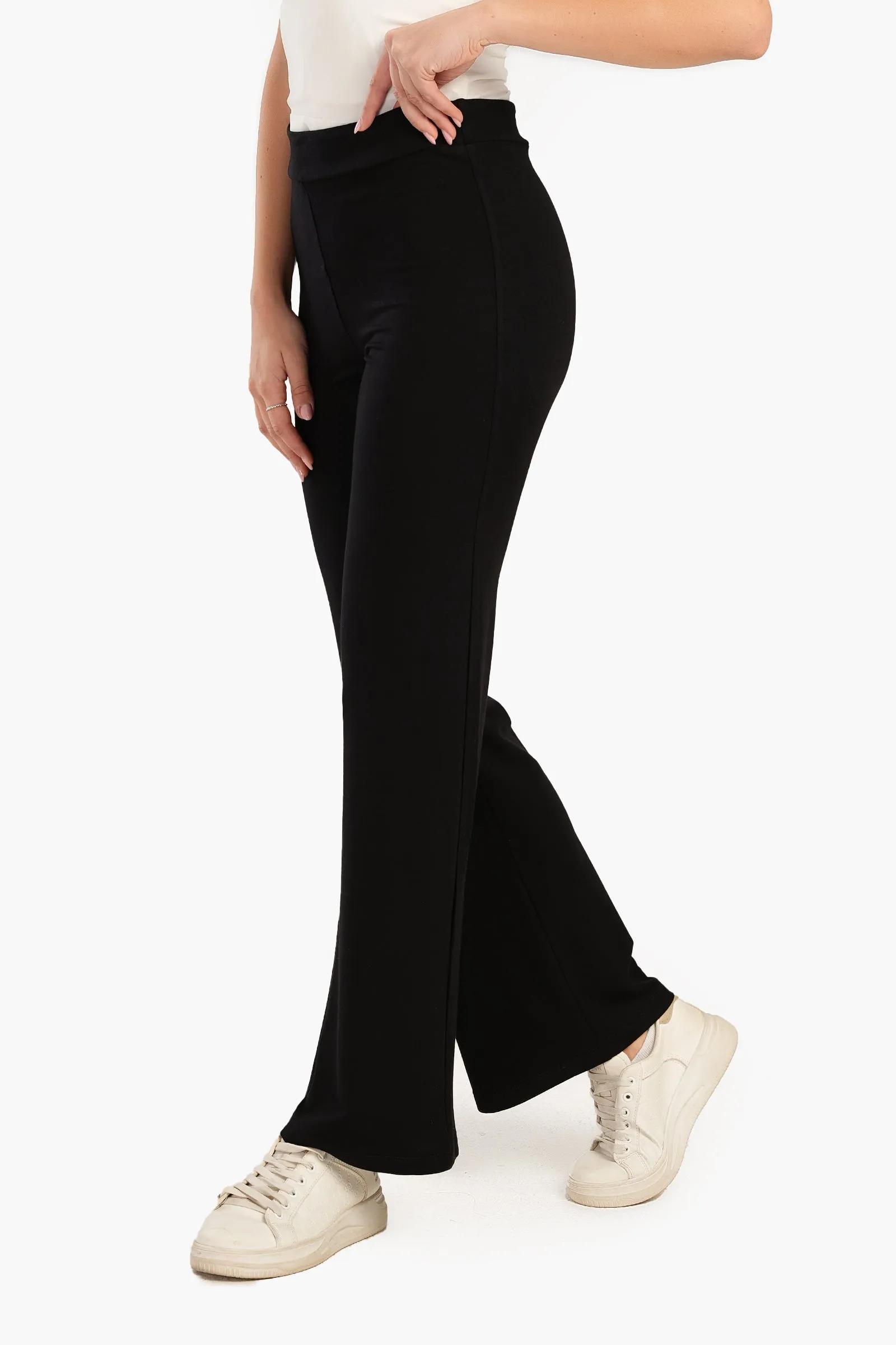 Straight Cut Solid Pants