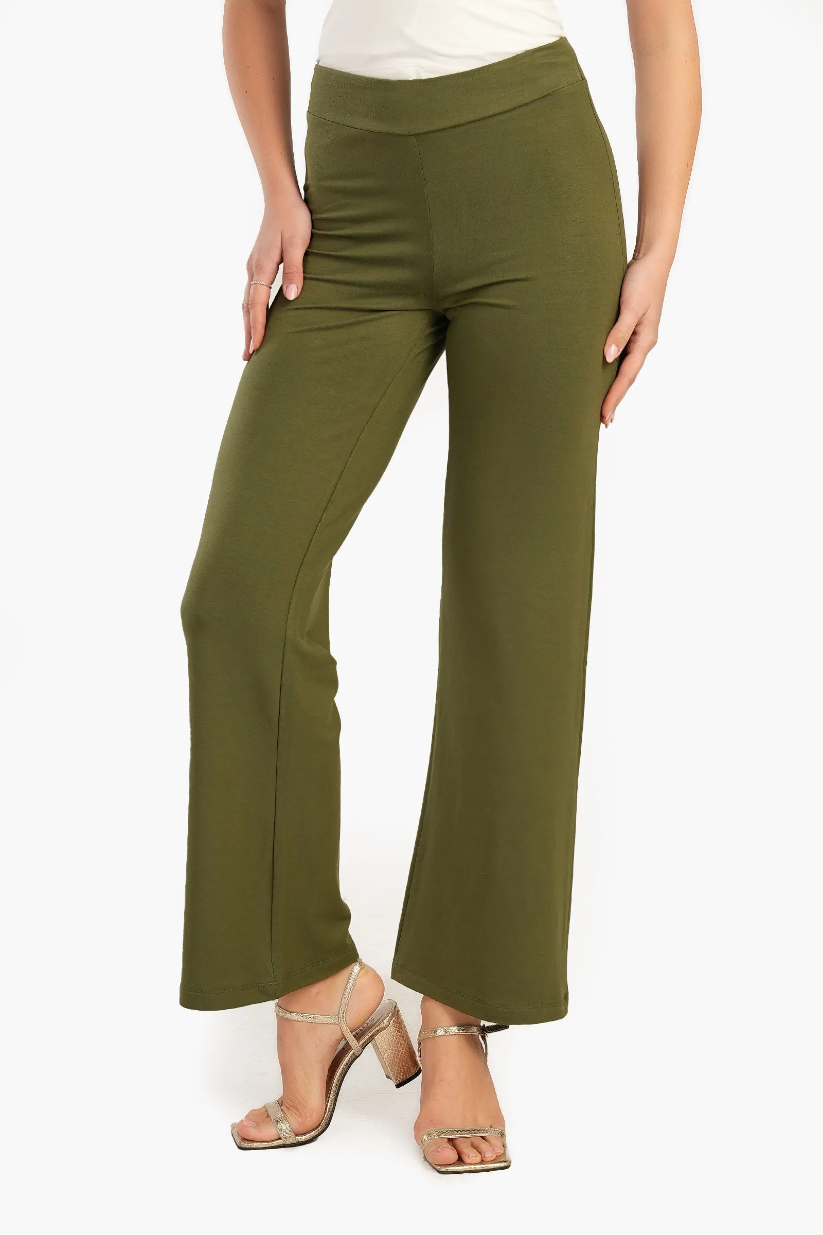 Straight Cut Solid Pants