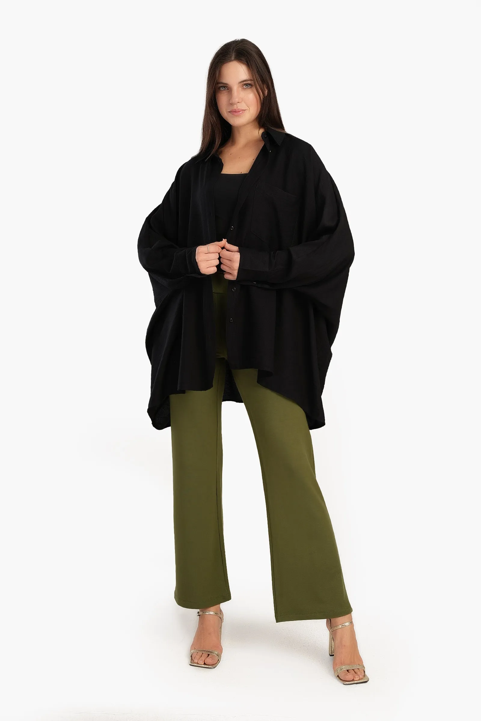 Straight Cut Solid Pants