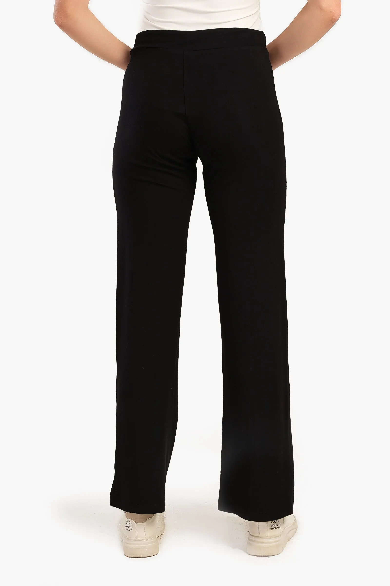 Straight Cut Solid Pants