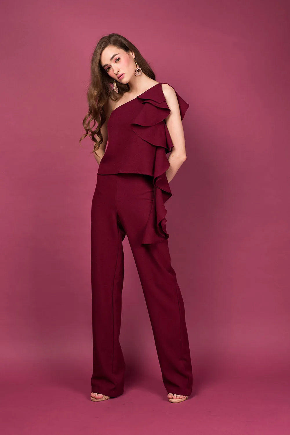 Straight Cut Trouser (Plum)