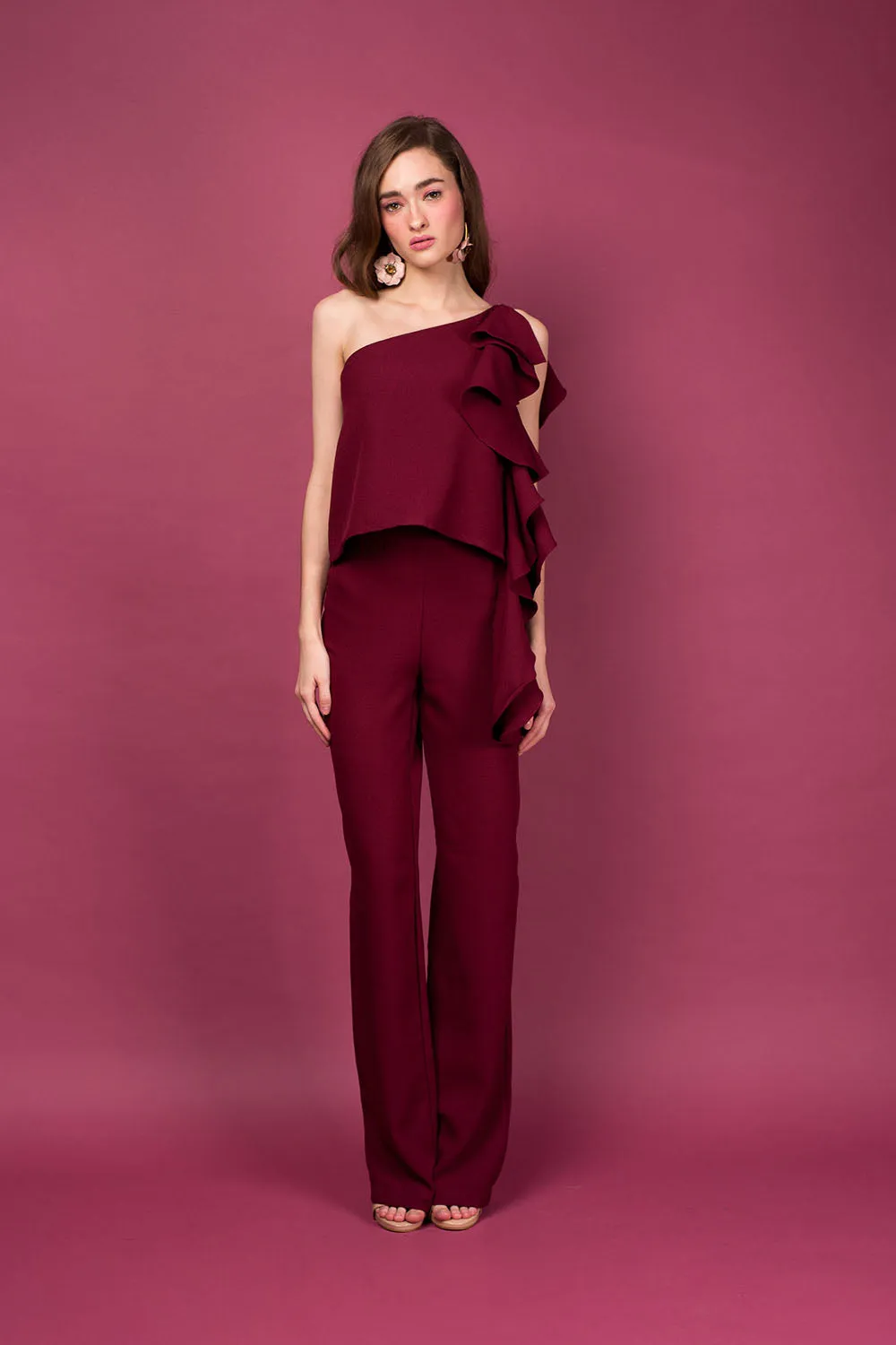 Straight Cut Trouser (Plum)