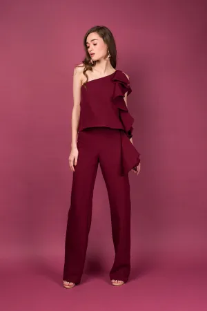 Straight Cut Trouser (Plum)