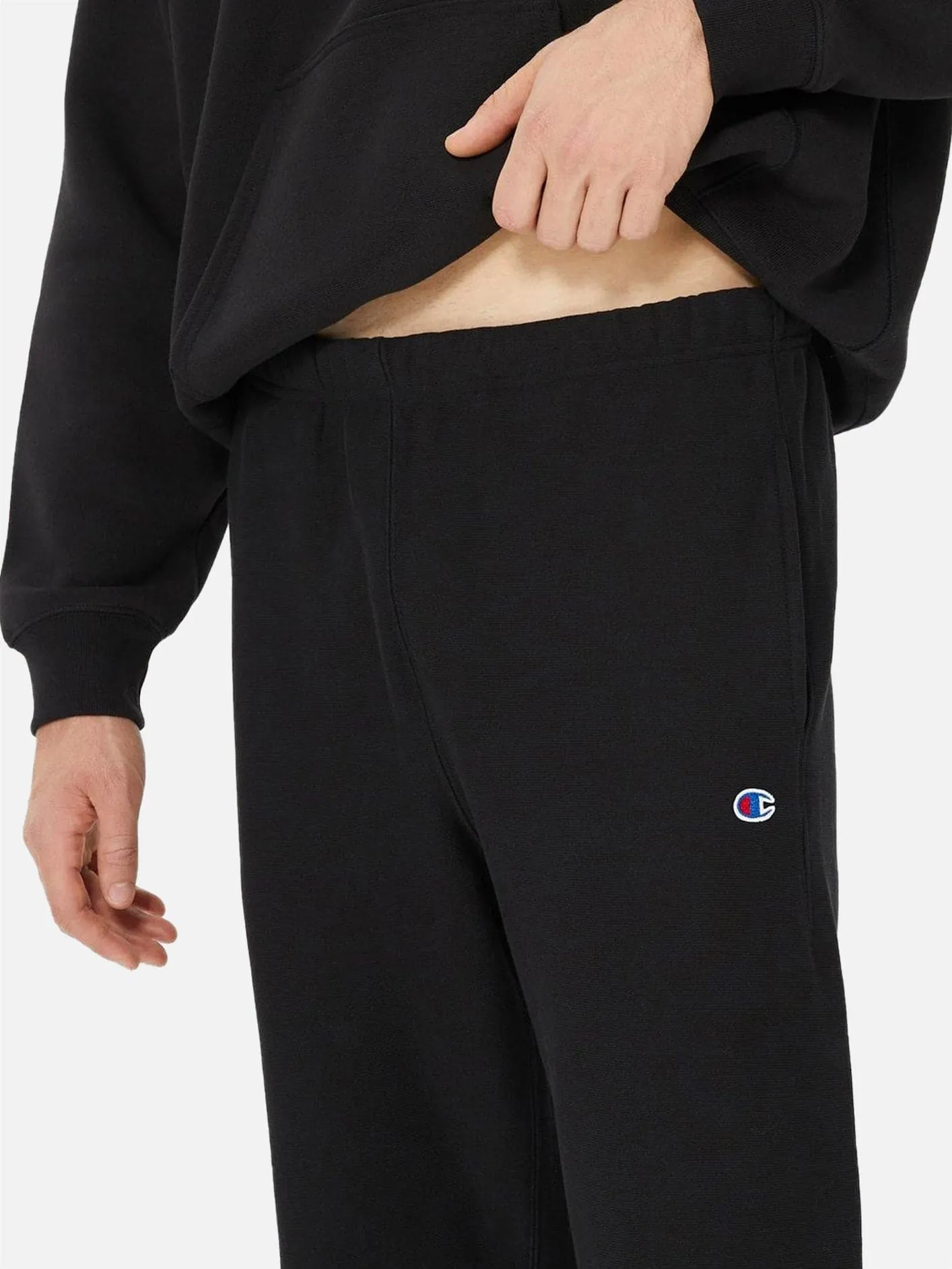 Straight Hem Pants - Black