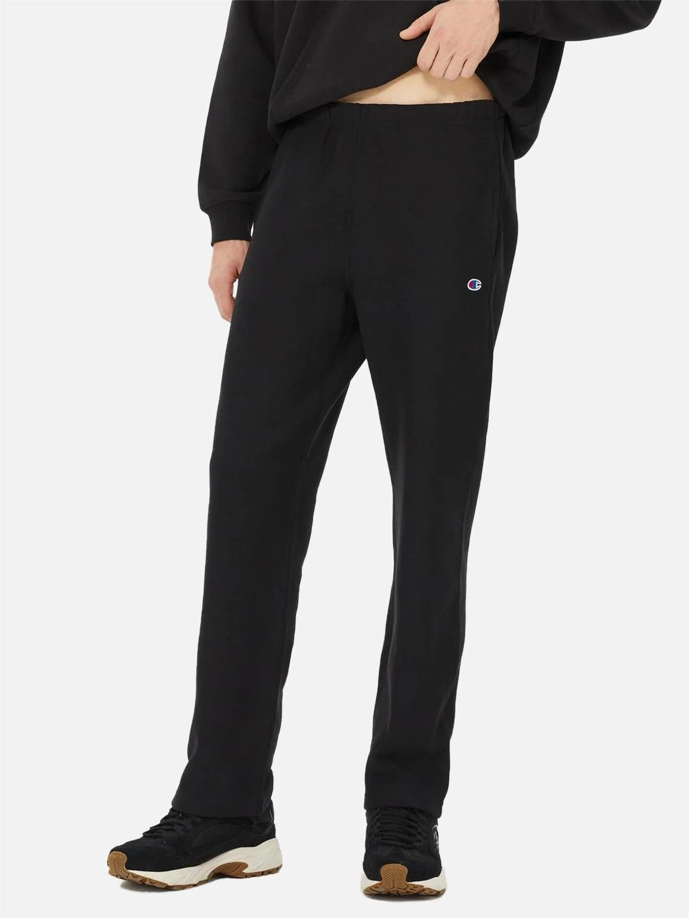 Straight Hem Pants - Black