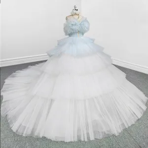Strapless Quinceanera Dresses Ruffles Ball Gown Evening Dresses