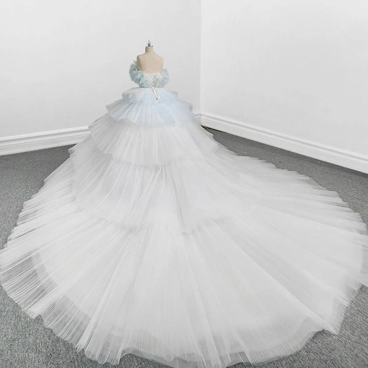 Strapless Quinceanera Dresses Ruffles Ball Gown Evening Dresses