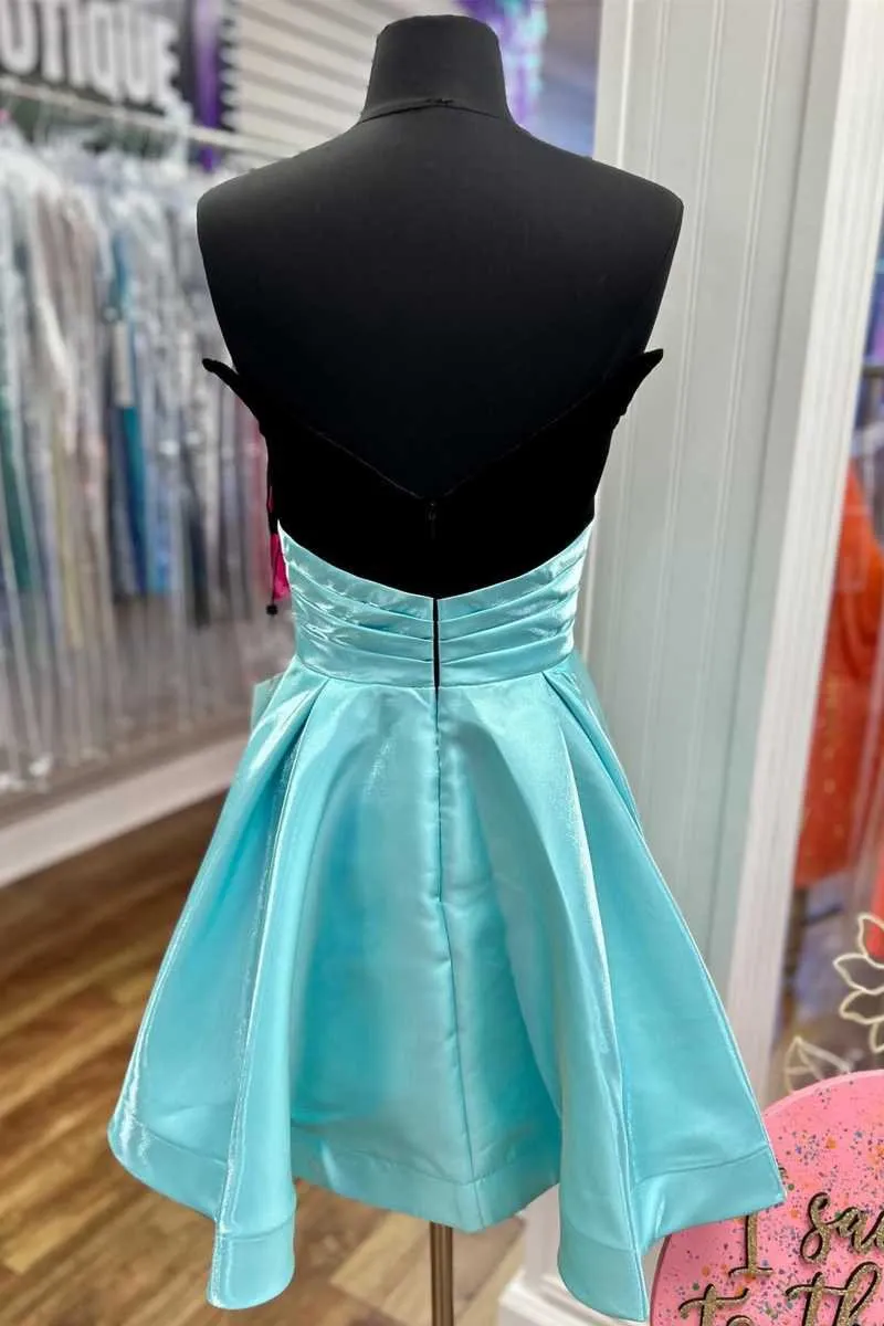 Strapless Velvet Homecoming Dresses with Train