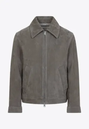 Suede Zip-Up Jacket