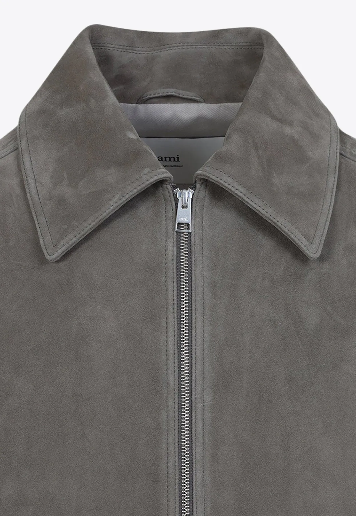 Suede Zip-Up Jacket