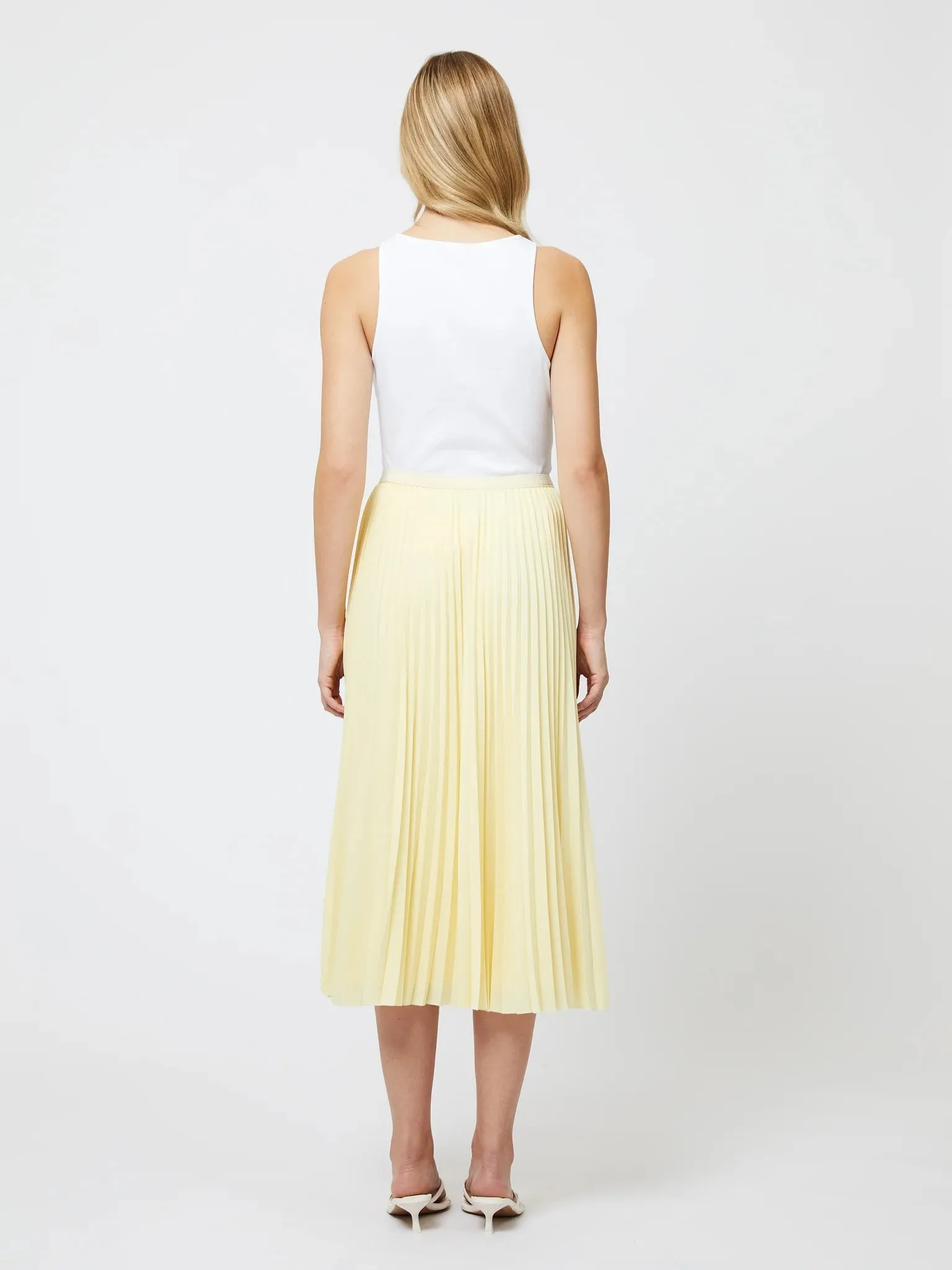 Sunburst Pleated Midi Skirt