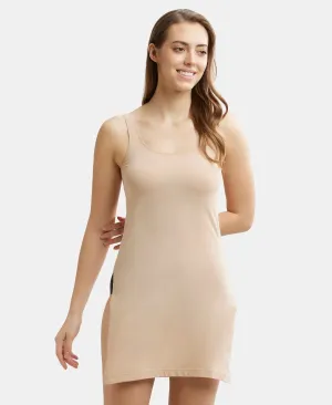Super Combed Cotton Kurta Slip with Side Slits and StayFresh Treatment - Light Skin