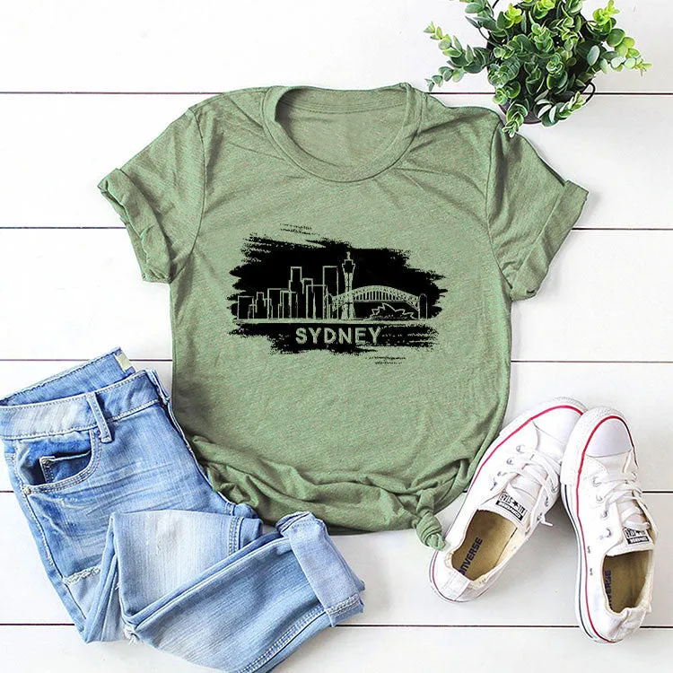 Sydney Simple Lines Color T-shirt