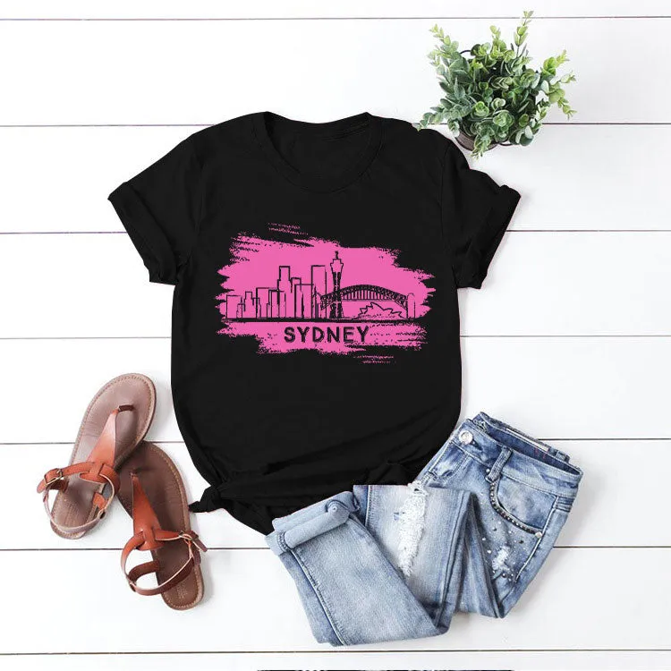 Sydney Simple Lines Color T-shirt
