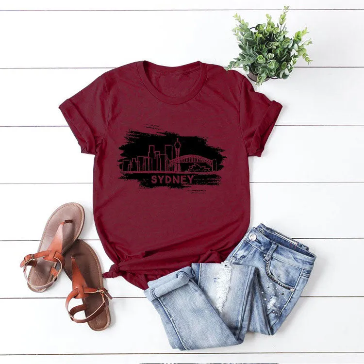 Sydney Simple Lines Color T-shirt