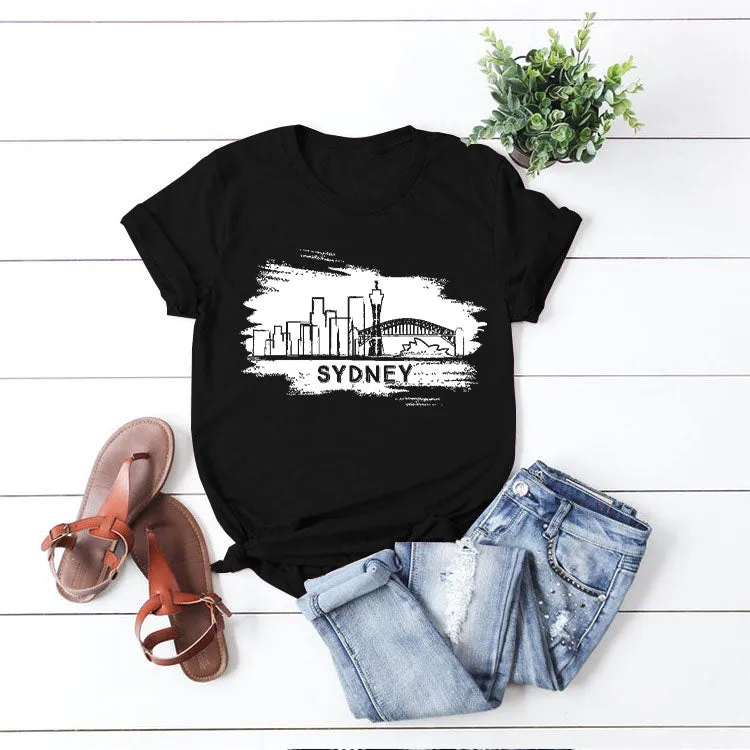 Sydney Simple Lines Color T-shirt