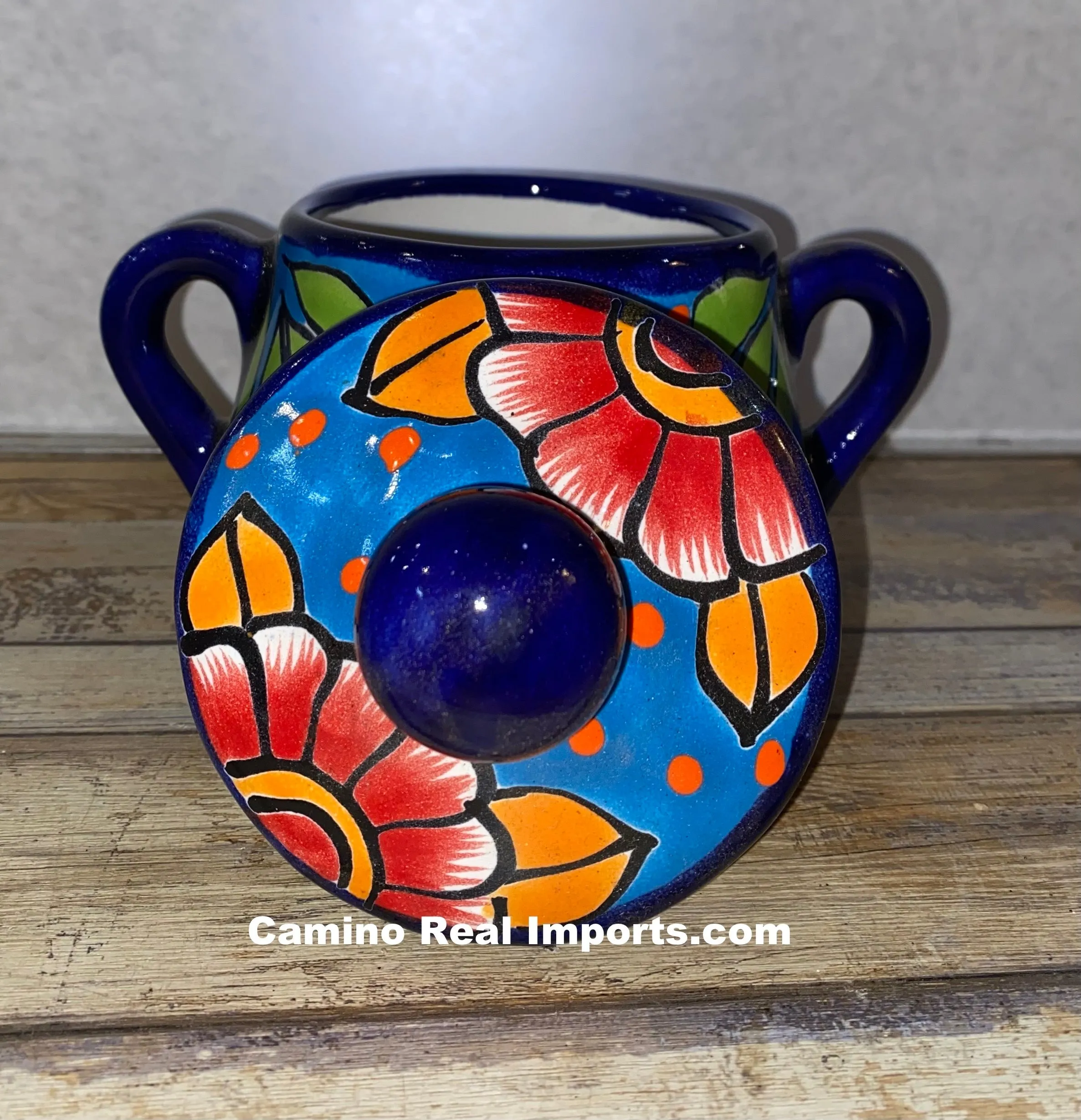 Talavera Pottery Sugar Canister Hand Painted TPSC002