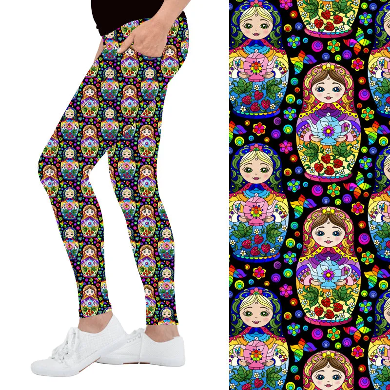 Teapot Babushka Deluxe Pocket Leggings