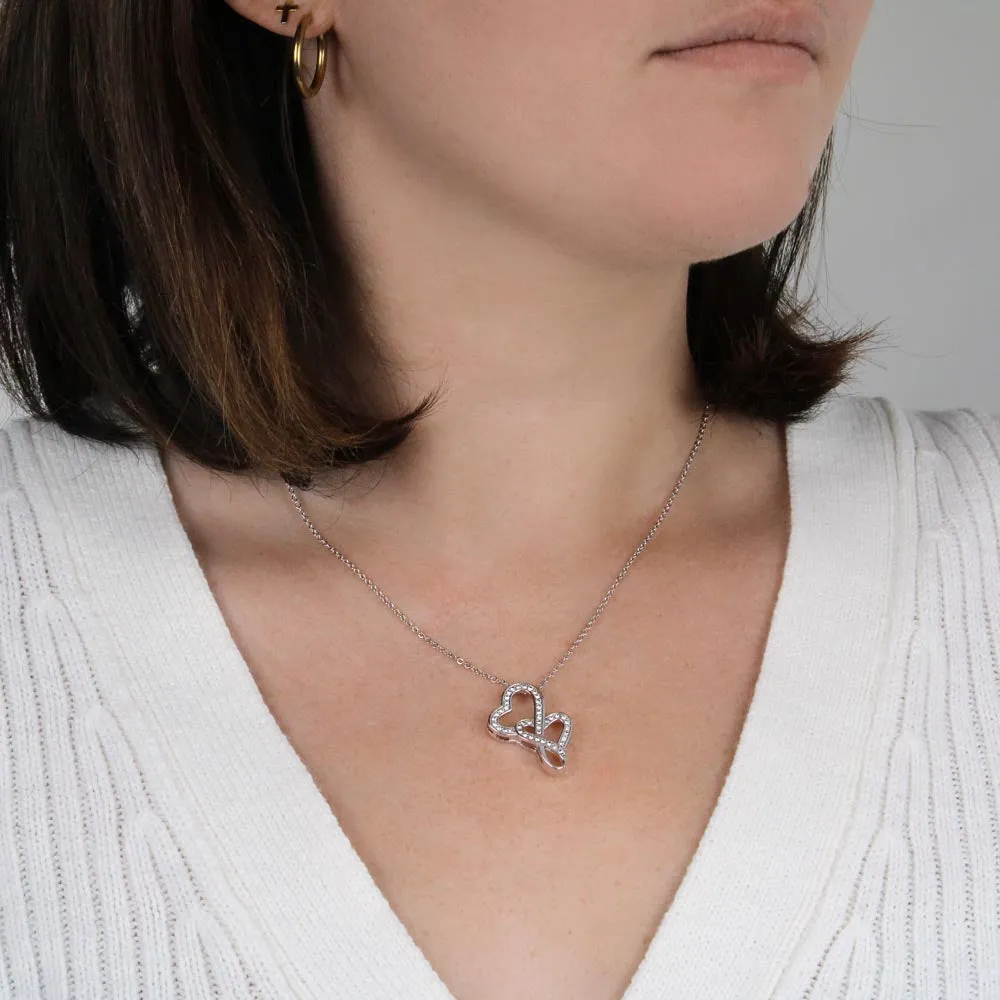 Thank you for welcoming me-Double Hearts Necklace for Mother In Law