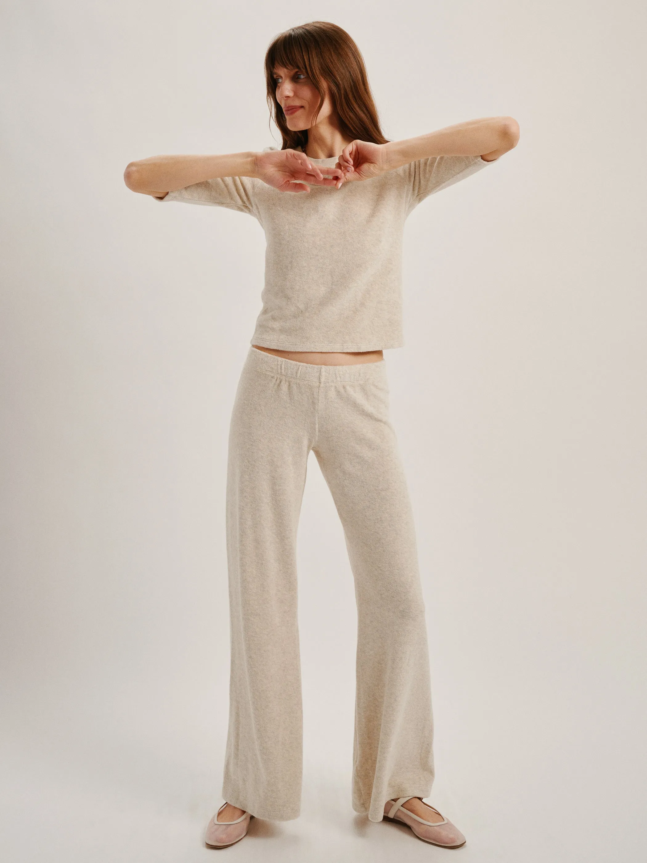 The Corfu Elbow Sleeve Crew in Terry